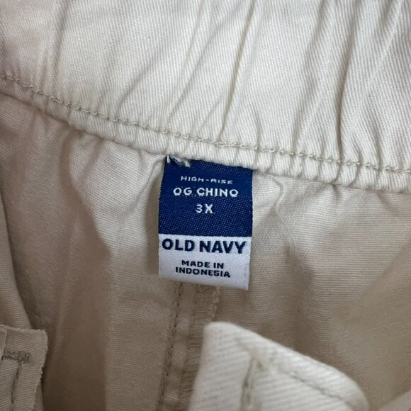 NWT Old Navy High Rise OG Chino Shorts Light Beige 3X ly - Picture 3 of 5